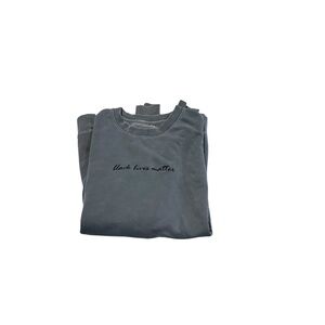 Black Lives Matter Embroidered Black Crewneck Sweatshirt